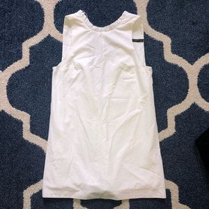 Zara white cotton dress with ruffle detail